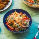 Spring Roll Bowl with Peanut Dressing and Grilled Chicken Recipe