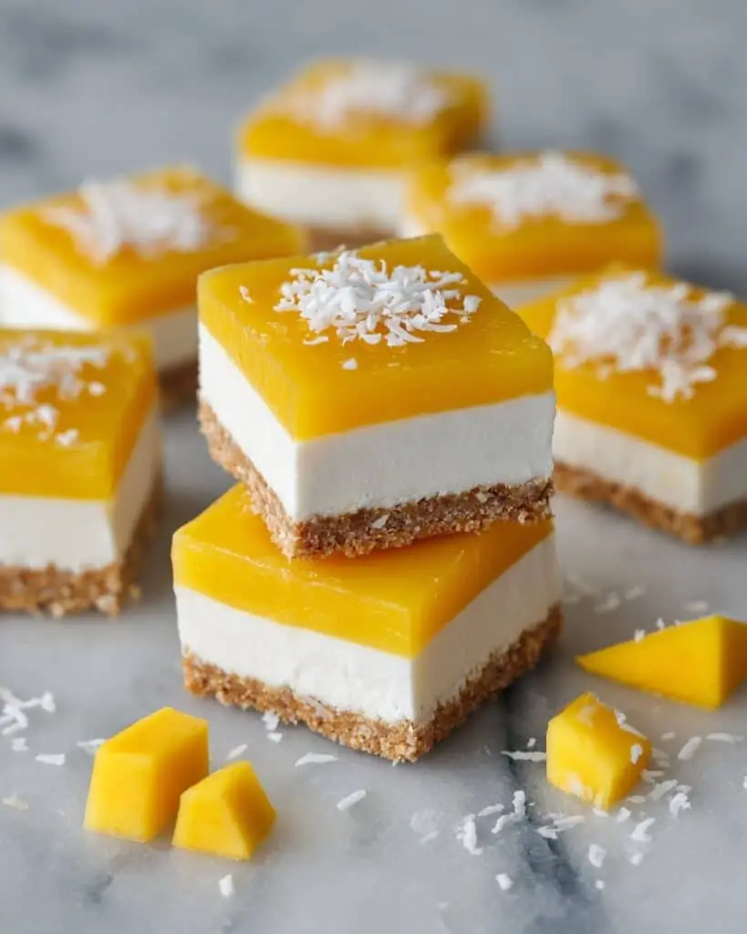 Coconut Mango Cheesecake Bars Recipe