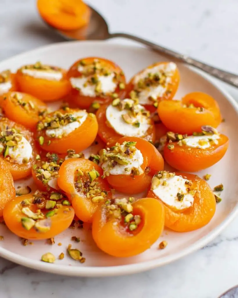 Kuru Kayısı Tatlısı (Turkish Poached Apricots with Ricotta) Recipe