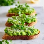 Pea Bruschetta Recipe (Pea Crostini) Recipe