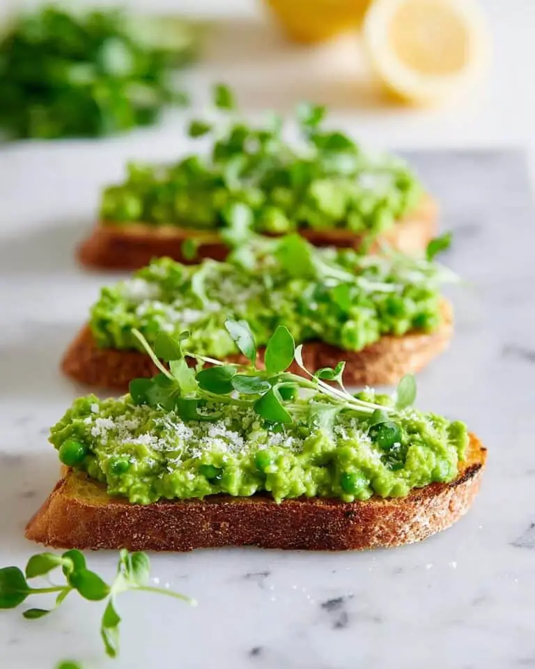 Pea Bruschetta Recipe (Pea Crostini) Recipe