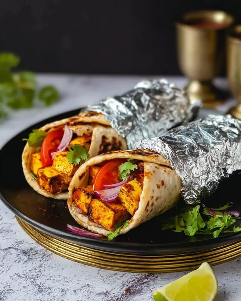 Paneer Kathi Roll (Paneer Frankie) Recipe