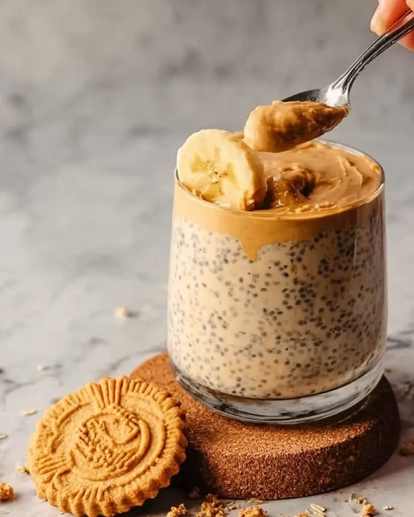 Easy Biscoff Overnight Oats for Breakfast Recipe