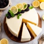 Italian Lemon Olive Oil Cake with Lemon Curd and Blackberries Recipe