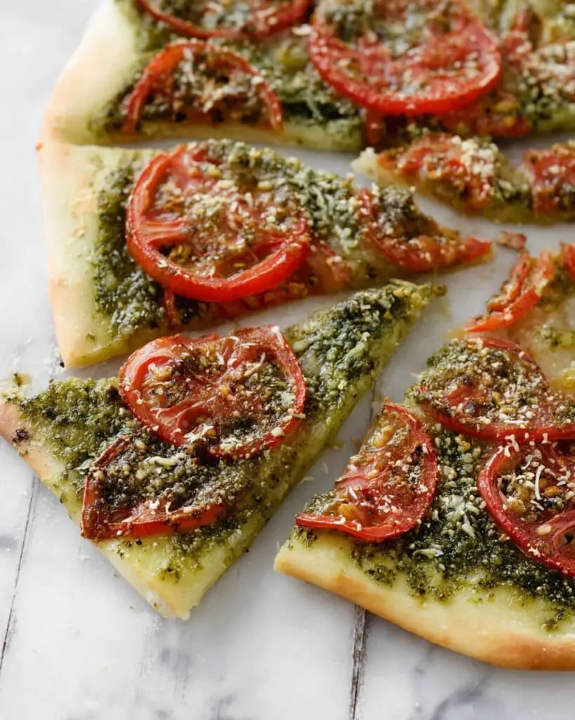 Vegan Pesto and Roasted Tomato Pizza Recipe