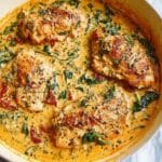 Creamy Baked Chicken Breasts with Sun-Dried Tomatoes and Spinach Recipe