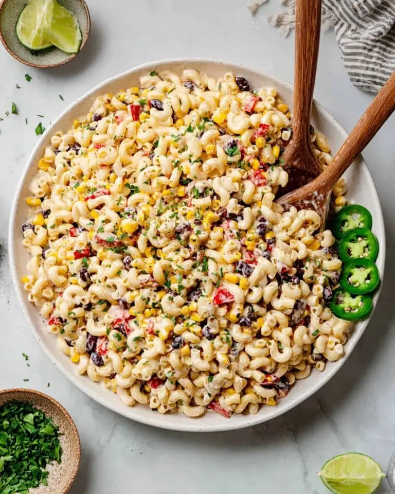 Mexican Corn and Black Bean Macaroni Salad Recipe