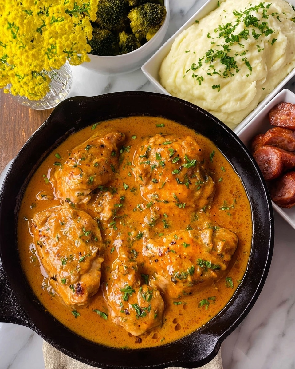 Cajun Smothered Chicken with Brown Gravy Recipe