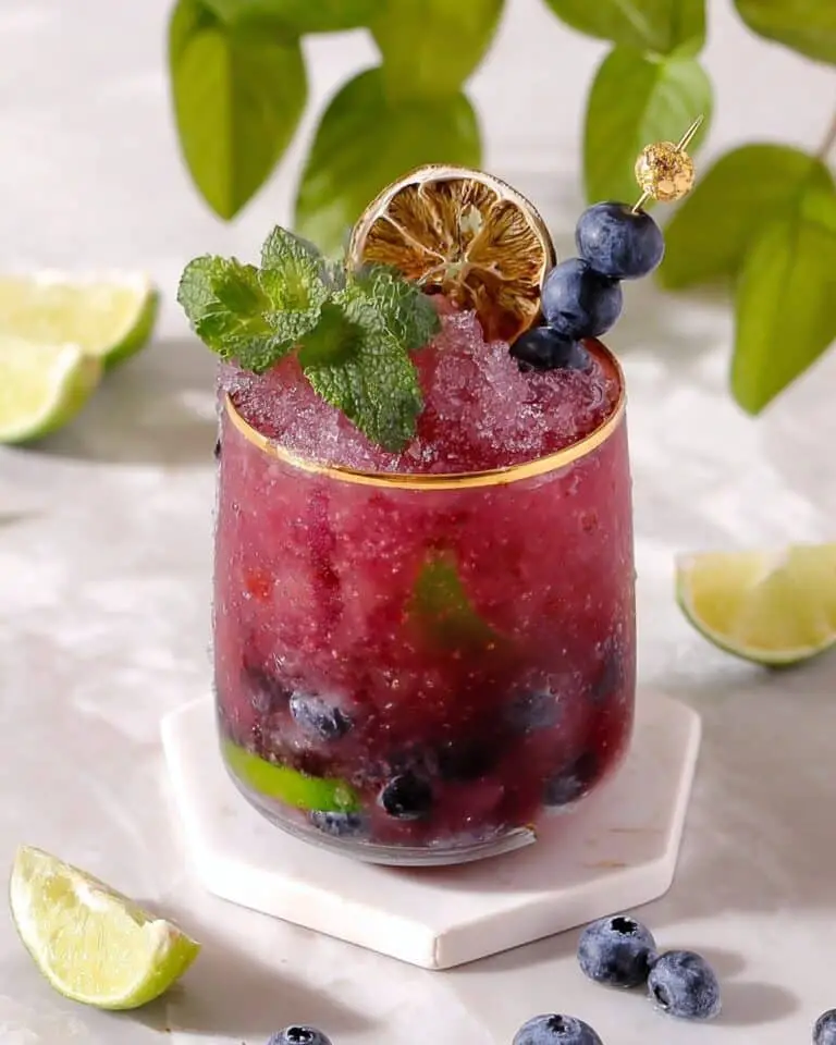 Blueberry Mint Lime Mocktail Recipe