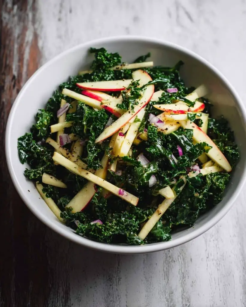 Kale Apple Salad with Honey Dijon Dressing Recipe