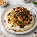 Whole Roasted Cauliflower with Rustic Herb Sauce and Mashed Potatoes Recipe