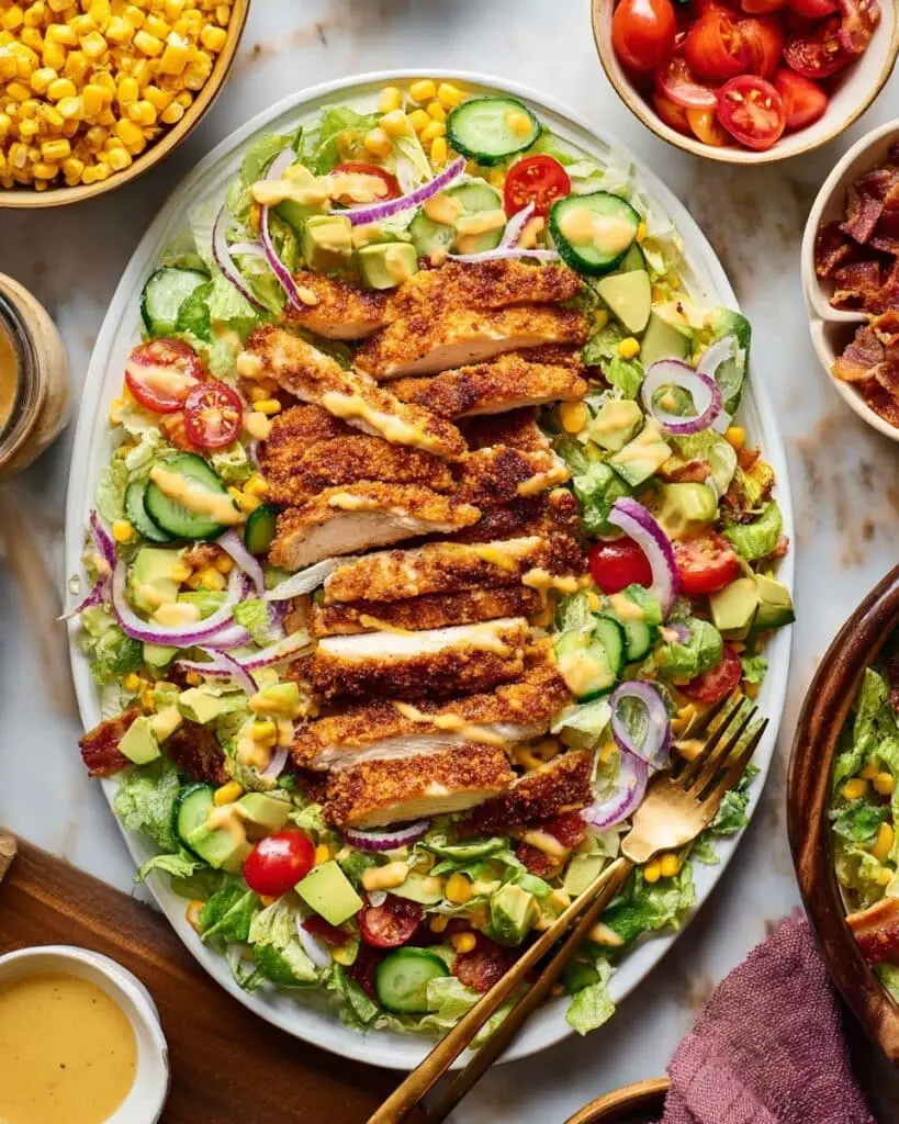 Honey Mustard Crispy Chicken Salad Recipe