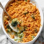 Broccoli Casserole with Cream of Mushroom Soup, Cheddar, and Crispy Cheese Crackers Recipe