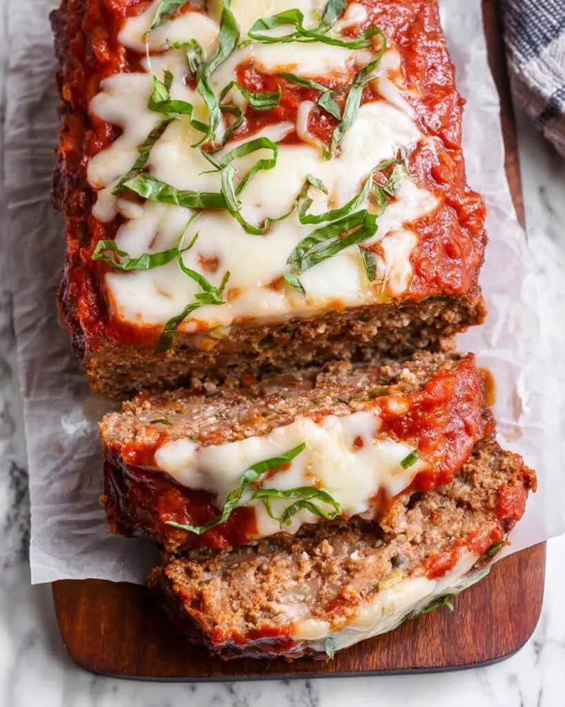 Italian Meatloaf with Marinara and Mozzarella Recipe