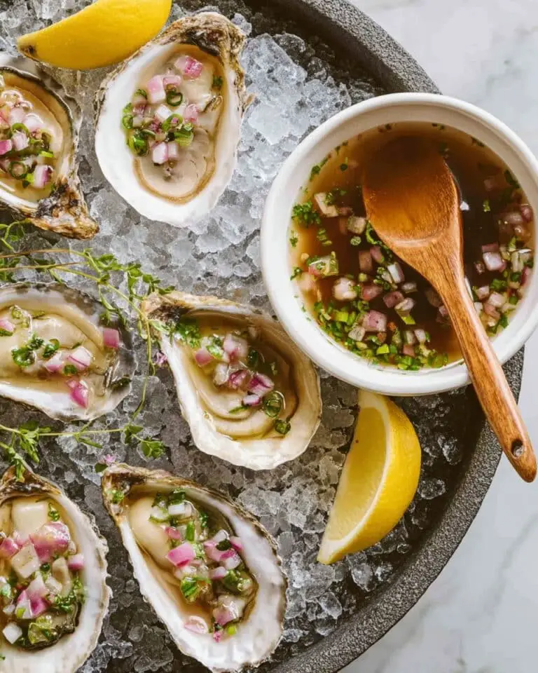Raw Oysters with Mignonette Sauce Recipe