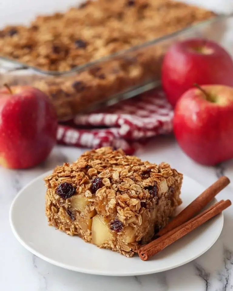 Vegan Baked Oatmeal with Apples and Cinnamon Recipe