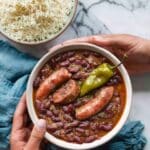 Vegan Jamaican Stew Peas with Coconut Milk and Spinners Recipe