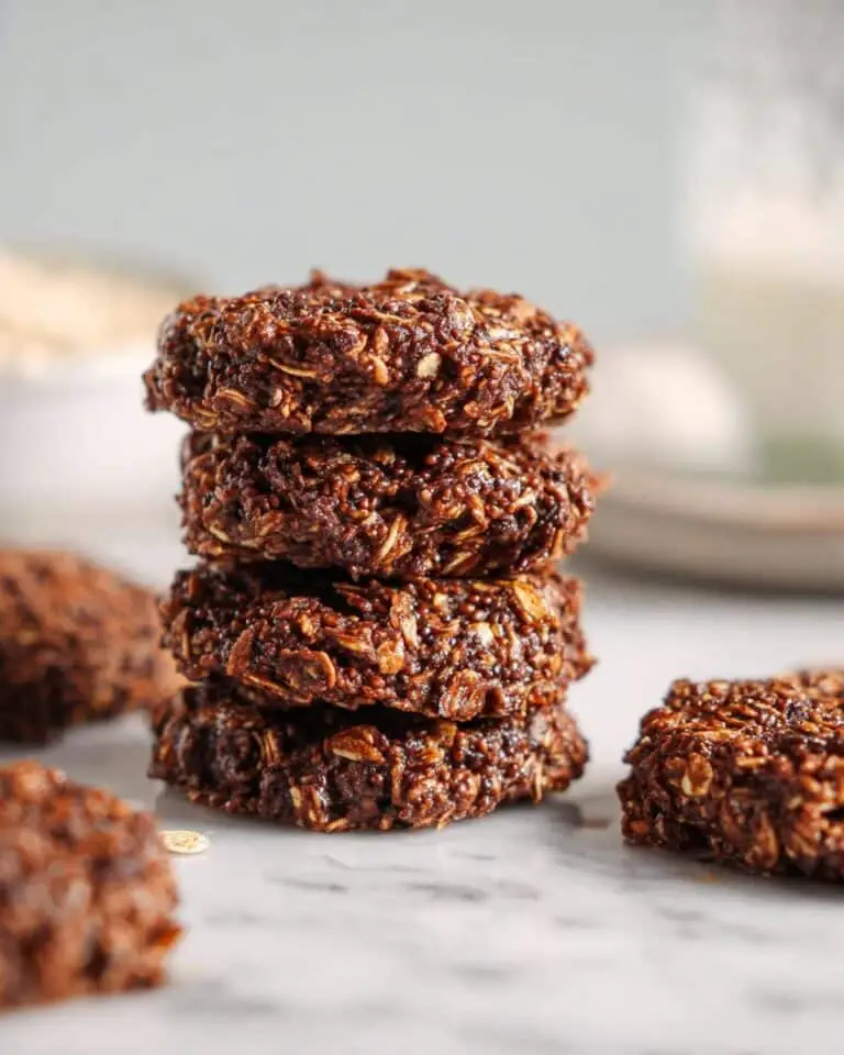 No Bake Protein Chocolate Oatmeal Cookies (Vegan & Gluten-Free) Recipe
