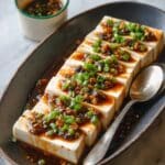 Steamed Silken Tofu with Soy Garlic Sauce Recipe