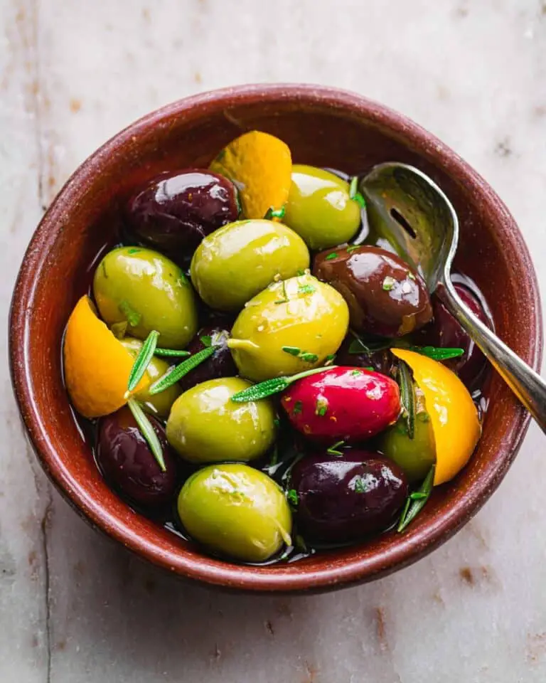 Easy and Addictive Warm Citrus Marinated Olives Recipe
