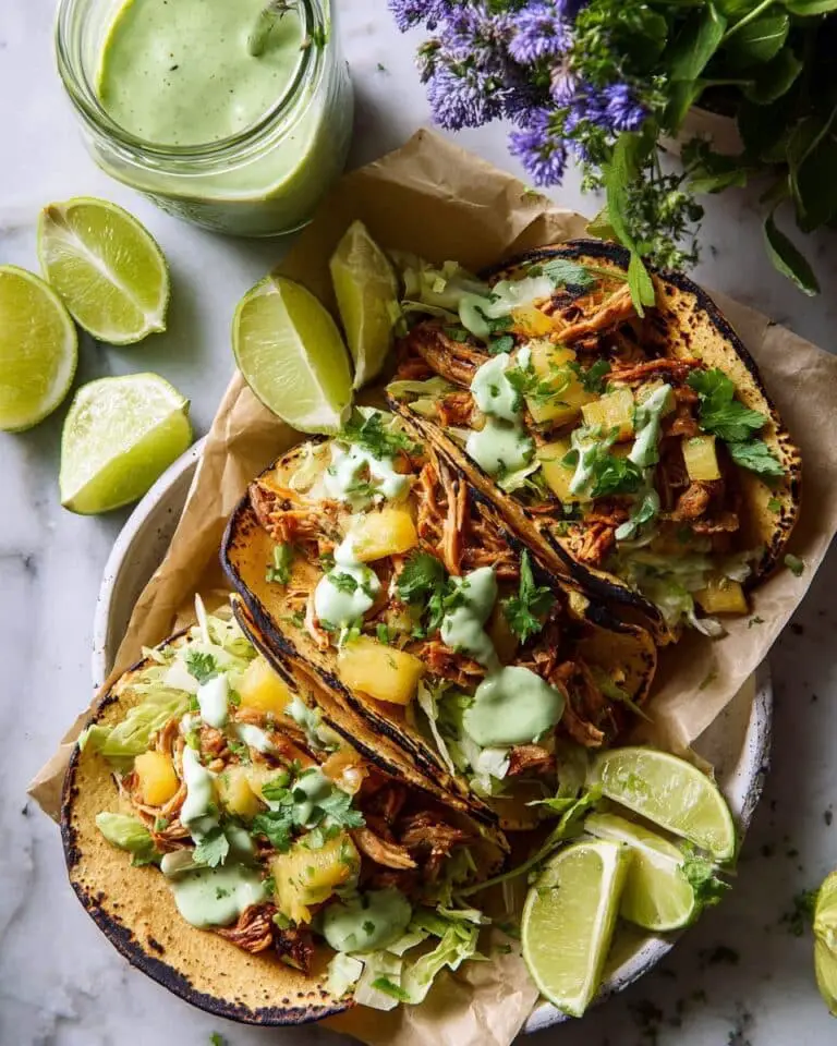 Hawaiian Chicken Tacos with Jalapeño Pineapple Salsa Recipe