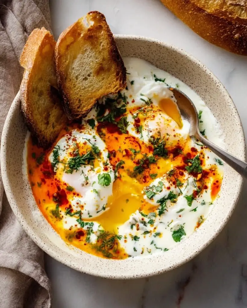 Çılbır: Turkish Eggs with Creamy Yogurt & Butter Sauce Recipe