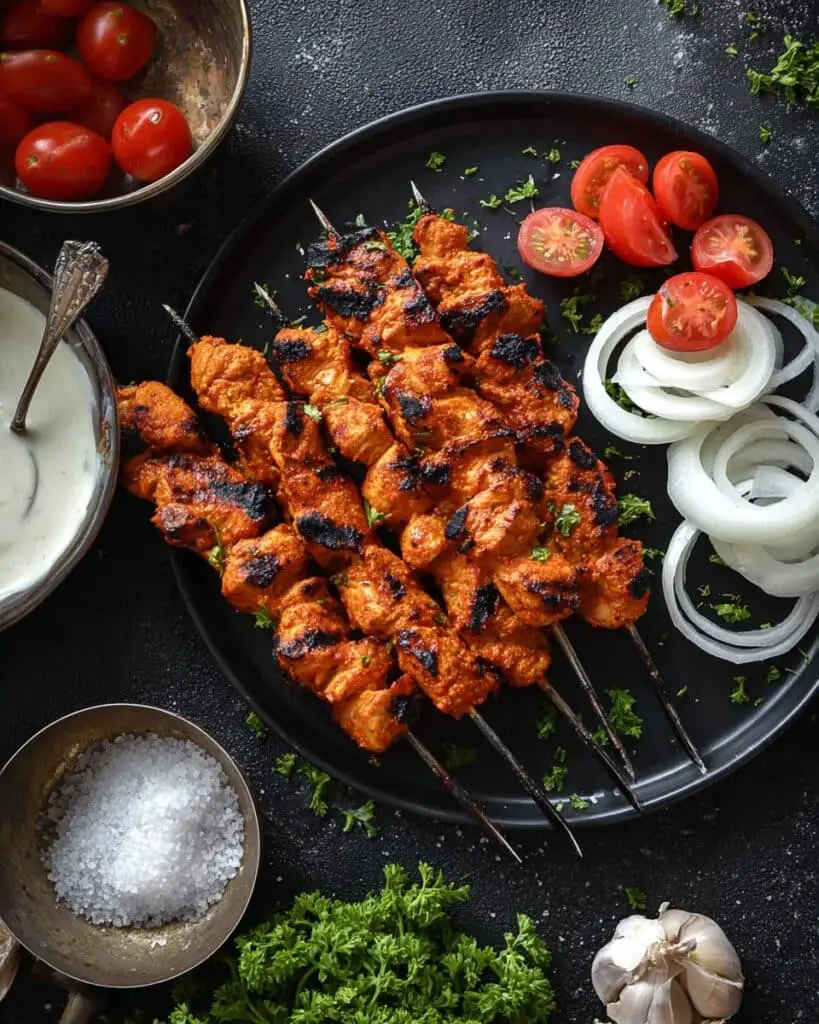 Shish Tawook: Middle Eastern Grilled Chicken Skewers Recipe