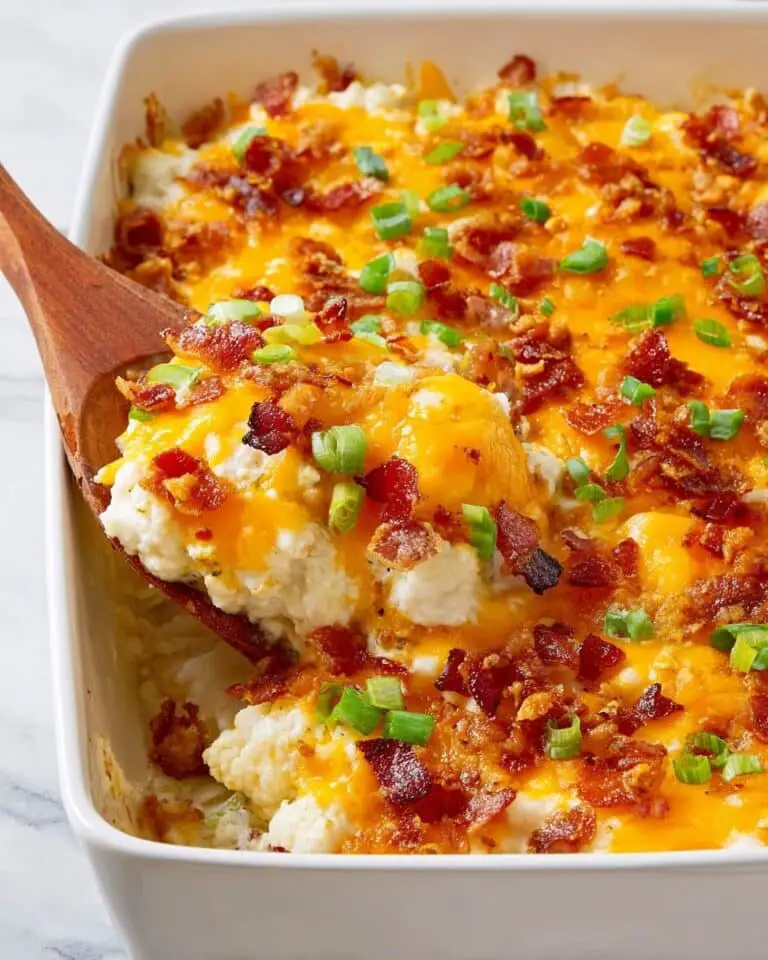 Cheesy Loaded Cauliflower Casserole Recipe