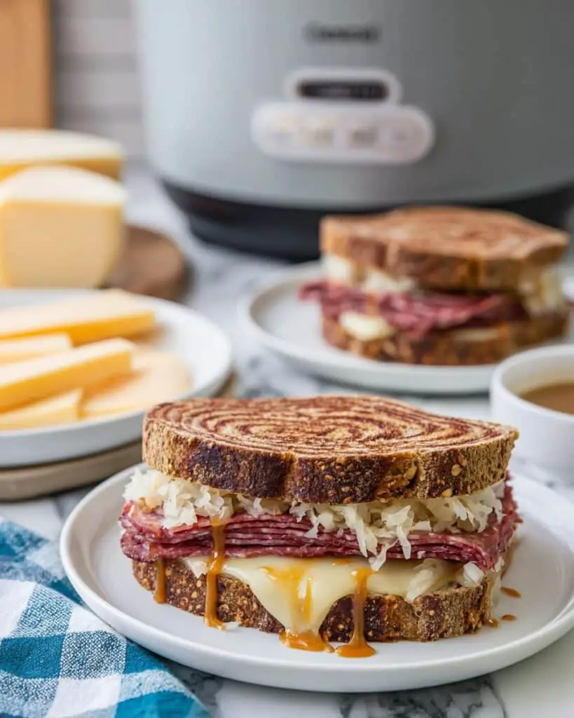 Slow Cooker Pastrami Sandwiches with Sauerkraut and Swiss Cheese Recipe