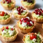 Avocado Filo Cups with Pomegranate Seeds and Feta Recipe