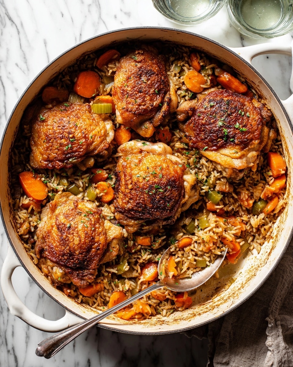 One Pan Herby Chicken and Wild Rice Recipe