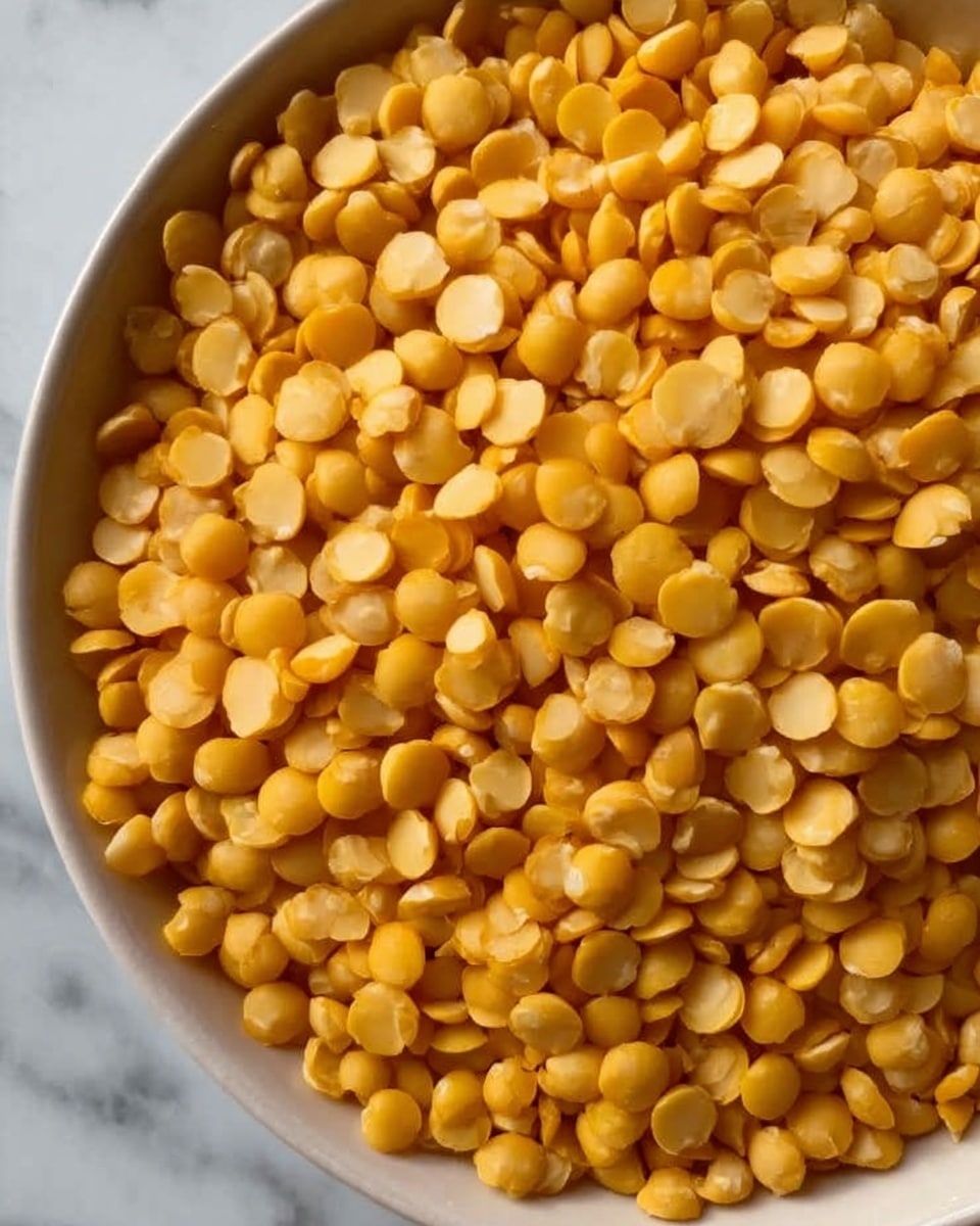 A close-up shot of a white bowl filled with many small, round, yellow lentils that cover the entire view. The lentils have a smooth texture and a matte finish, with slight shadows between them showing some depth. The bowl is placed on a white marbled surface. photo taken with an iphone --ar 4:5 --v 7