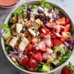 Strawberry Chicken Salad with Strawberry Balsamic Dressing Recipe