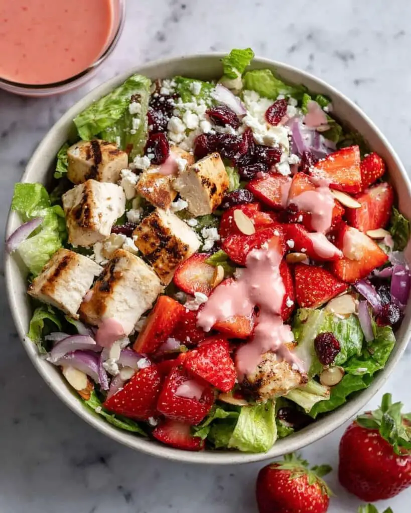 Strawberry Chicken Salad with Strawberry Balsamic Dressing Recipe