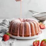 Fresh Strawberry Pound Cake with Strawberry Glaze Recipe