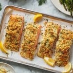 Baked Salmon with Panko-Dill Crust Recipe