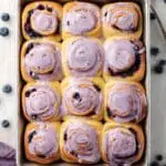 Blueberry Cinnamon Rolls with Blueberry Jam Glaze Recipe