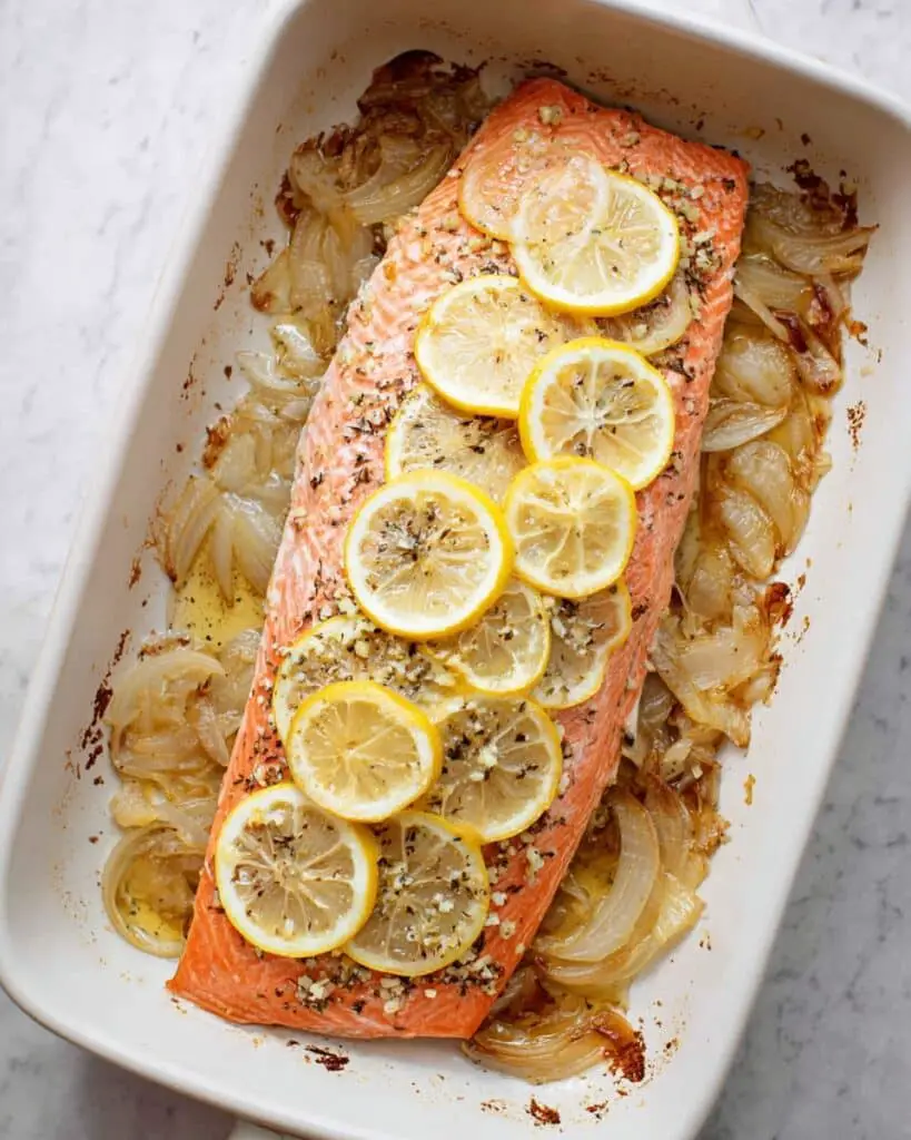 Baked Steelhead Trout with Garlic Lime Butter Sauce Recipe