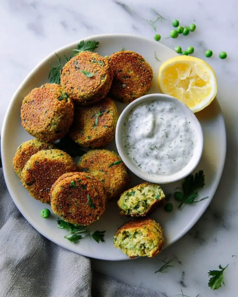 Gluten-free Baked Green Pea Fritters Recipe