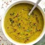 Roasted Poblano Soup with Cream and Spicy Garnishes Recipe