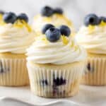 Lemon Blueberry Cupcakes with Lemon Cream Cheese Frosting Recipe