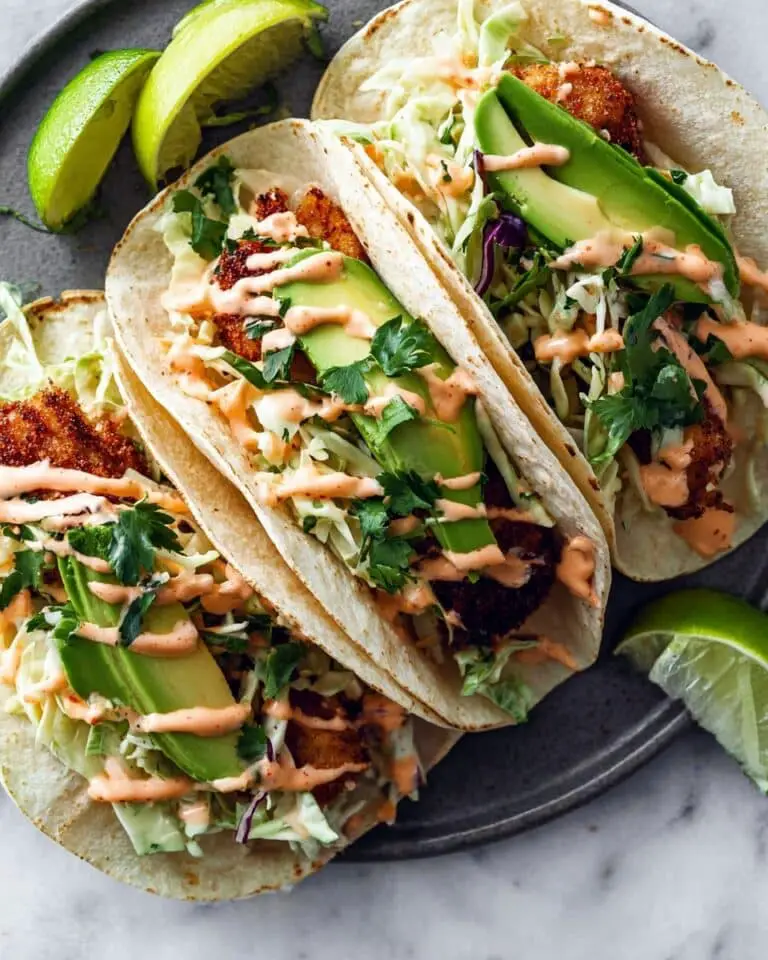 Fish Tacos with Cilantro Lime Slaw Recipe