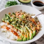 Crunch Roll Sushi Bowl with Easy Eel Sauce Recipe