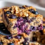 Blueberry Baked Oatmeal with Greek Yogurt Recipe