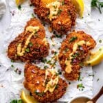 Pretzel-Crusted Chicken with Cheddar-Mustard Sauce Recipe