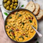 Green Olive Soup with Sun-Dried Tomatoes and Fresh Herbs Recipe