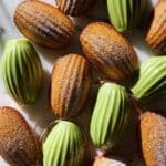Matcha Madeleines with White Chocolate Shells Recipe