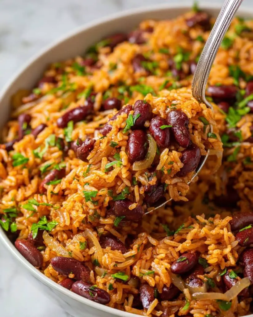 Kidney Beans and Rice Skillet with Shawarma Spices Recipe