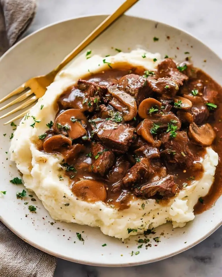 Instant Pot Beef Tips with Mushroom Gravy Recipe