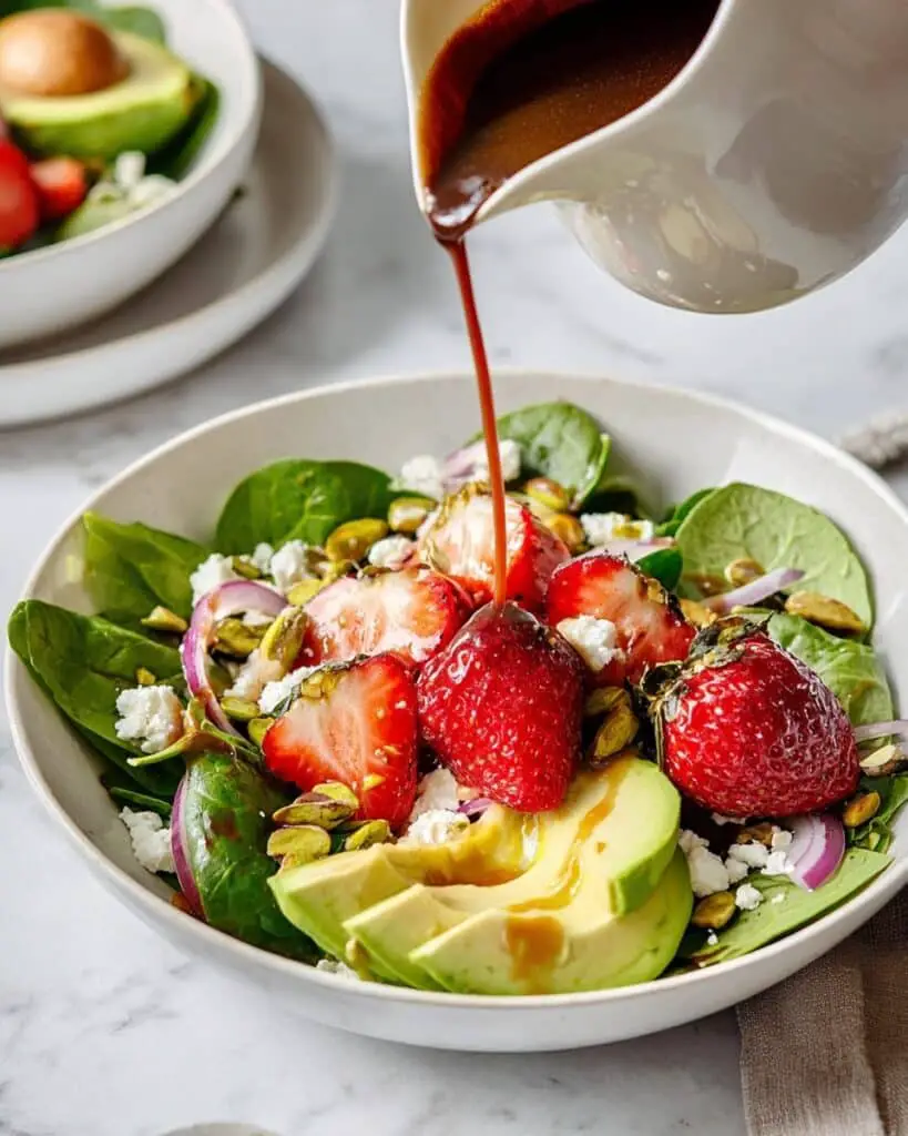 Strawberry Spinach Salad with Strawberry Balsamic Vinaigrette Recipe